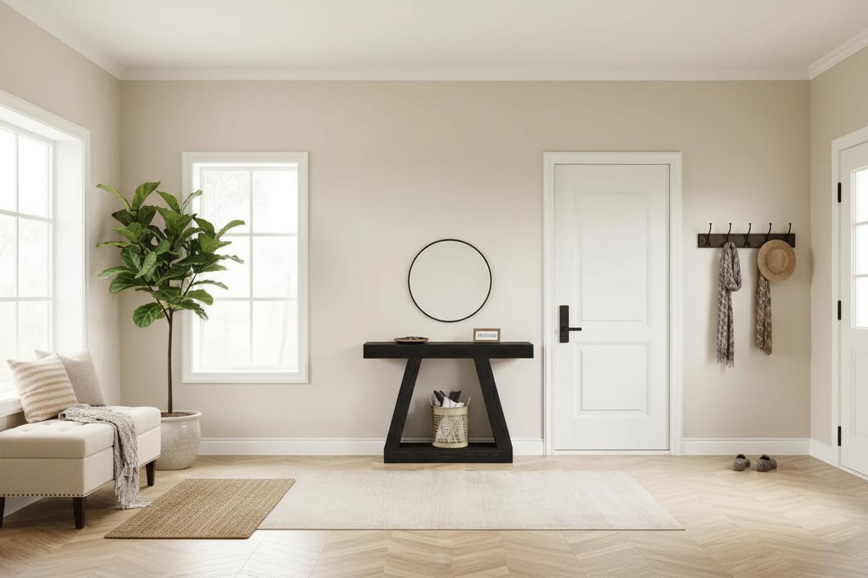 Black Farmhouse Console Table – Homepage Banner 21:9